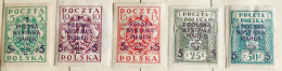 POLOGNE, 1919 - SÉRIE - FI.102-106 A ** VISTAVKA MARKIV GWARD - Ungebraucht