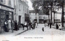 77 CROUY  S/OURCQ  VUE DE LA PLACE AVEC MAGASIN - Sonstige & Ohne Zuordnung