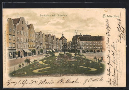 AK Schärding, Stadtplatz Mit Dem Linzertor  - Otros & Sin Clasificación