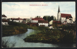 AK Taufkirchen /Ob.-Oest., Uferpartie An Der Flussbrück Beim Ortseingang  - Otros & Sin Clasificación