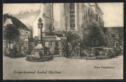 Künstler-AK Andorf /Ob.-Oest., Kriegerdenkmal An Der Kirche  - Otros & Sin Clasificación