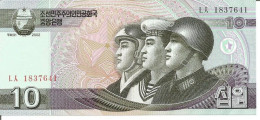 3 KOREA, NORTH NOTES 10 WON 2002 - Corea Del Norte