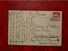 Lettre Allemagne 1949 CARTE REGENSBURG POUR STRASBOURG  BLIK AUF DEM DOM - Autres & Non Classés