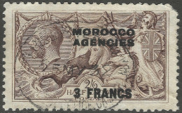 Morocco Agencies (French Currency). 1924-32 KGV, 3f On 2/6 Used. SG 200. M5084 - Morocco Agencies / Tangier (...-1958)