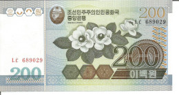 2 KOREA, NORTH NOTES 200 WON 2005 - Corée Du Nord