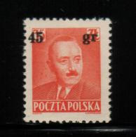 POLAND 1951 BIERUT OVERPRINT NHM President Communist Leader - Ongebruikt