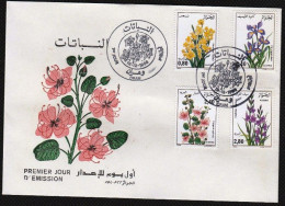 FDC/Année 1986-N°882/885 :  Fleurs - Narcisse   -  (Oblitération Oran) - Algerije (1962-...)