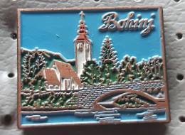 BOHINJ Lake Church  Coat Of Arms Slovenia Pin - Steden