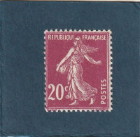 ///   FRANCE ///  Semeuse  20cts  Lilas  ** Côte 11à 32 Suivant Type ** - Unused Stamps