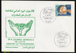 FDC/Année 1996-N°1111 : Journée Mondiale De Lutte Contre La Toxicomanie - Algerije (1962-...)