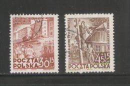 POLAND 1952 6 YEAR PLAN FOR ELECTRICAL ENERGY SERIES II USED Electricity Power Electrification - Used Stamps