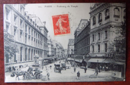 Cpa Paris ; Faubourg Du Temple ( Animée ) - Markten, Pleinen