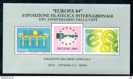 Foglietto Ricordo Riproduzione Emissione Europa 1984 - Altri & Non Classificati