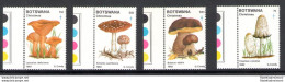 1982 BOTSWANA - Catalogo Yvert N. 469-72 - Funghi - 4 Valori - MNH** - Bordo Di Foglio - Autres & Non Classés