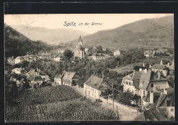 AK Spitz, Teilansicht Aus Der Vogelschau Mit Der Kirche  - Autres & Non Classés