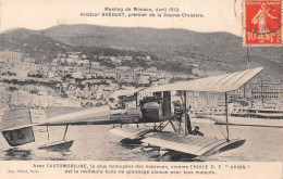 Meeting De MONACO Avril 1913 - Aviateur Bréguet Sur Hydravion, Pub Essence Automobiline + Huile Avion - Voyagé (2 Scans) - Autres & Non Classés