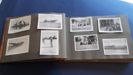 Ancien Album-photo De 138 Photos Militaria ; Avions , Motos , Engins Etc... - Albums & Collections