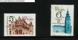 POLAND 1983 RENOVATION OF KRAKOW SERIES 2 SET OF 2 NHM UNESCO World Heritage Site Architecture - Nuevos