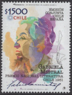 CHILE 2021 CONJUNTA CON ESPAÑA- CHILE-SPAIN JOINT ISSUE: GABRIELA MISTRAL MNH MI 2625 SN 1682 YT 2173 - Chili