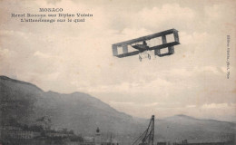 MONACO - Aviateur Henri Rougier (Marseille) Sur Avion Biplan Voisin - L'atterrissage Sur Le Quai - Voyagé 1910 (2 Scans) - Autres & Non Classés