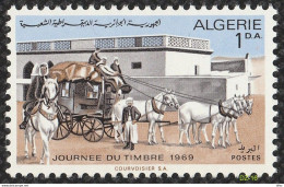 Année 1969-N°490 Neuf**MNH : Journée Du Timbre : Relais : Diligence, Chevaux - Algeria (1962-...)