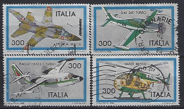 Italy 1982  Flugzeugbau  (o) Mi.1790-1793 - 1981-90: Gebraucht