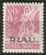 Indonesia 1954 Riau 80 Sen. ZBL 15 MLH* - Indonesia