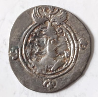 SASANIAN KINGS. Khosrau II. 591-628 AD. AR Silver Drachm Year 5 Mint MY - Oriental