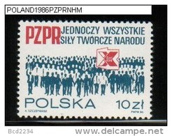 POLAND 1986 10TH PZPR PARTY CONGRESS NHM Polish United Workers Party Communism Socialism Communists Socialists Unions - Neufs