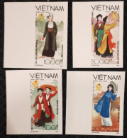 Vietnam Viet Nam MNH Imperf Stamps 1991 : Vietnamese Women's Traditional Costumes (Ms614) - Viêt-Nam