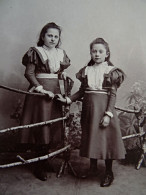 Photo Cabinet Henri Prillos à Metz - Deux Petites Filles, Sœurs, Ca 1890-95 L436 - Anciennes (Av. 1900)