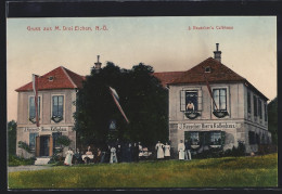 AK M. Drei Eichen /N.-Ö., Gasthaus-Cafe Von J. Rauscher  - Andere & Zonder Classificatie