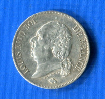France Louis 18 5Fr 1818 A, Ex 86265 TTB+ - 5 Francs