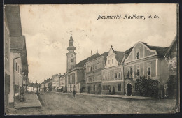 AK Neumarkt-Kallham /O.-Oe., Strassenpartie Mit Kirche  - Otros & Sin Clasificación