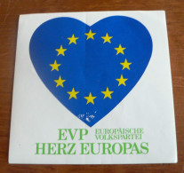 AUTOCOLLANT EVP HERZ EUROPAS - COEUR BLEU EUROPE - Stickers