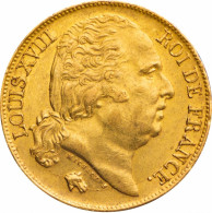 20 Francs Or Louis XVIII 1817 Paris - 20 Francs (or)