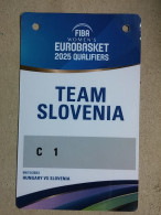 BASKETBALL FIBA WOMEN S EUROBASKET 2025 QUALIFIERS, SLOVENIA - HUNGARY 2023, Accreditation  - Habillement, Souvenirs & Autres