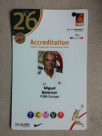 BASKETBALL FIBA EUROPE , ALBERT SCHWEITZER TOURNAMENT 2012, Accreditation  - Uniformes, Recordatorios & Misc