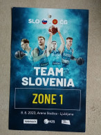 BASKETBALL SLOVENIA - MONTENEGRO 2023, LJUBLJANA, Accreditation  - Uniformes, Recordatorios & Misc