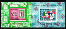 Philippinen Block III + IV Postfrisch Olympia 1968, Nicht Ausgegeben #HR540 - Filippine