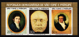 Sao Tome 460-462 Postfrisch Beethoven #HR521 - Sao Tome Et Principe