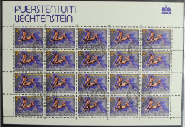 Liechtenstein 987 Gestempelt Als Kleinbogen, Ersttagssonderstempel #HR610 - Sonstige & Ohne Zuordnung
