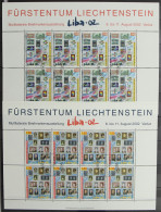 Liechtenstein 1297-1298 Gestempelt Als Kleinbögen, Ersttagsstempel #HR577 - Autres & Non Classés