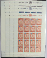 Liechtenstein Dienstmarken 57-68 Postfrisch Als Kleinbögen #HR628 - Altri & Non Classificati