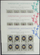Liechtenstein 1259-1261 Gestempelt Als Kleinbogen, Ersttagssonderstempel #HR637 - Other & Unclassified
