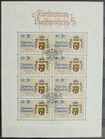 Liechtenstein 1136 Gestempelt Als Kleinbogen, Ersttagssonderstempel #HR581 - Other & Unclassified