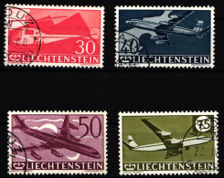 Liechtenstein 391-394 Gestempelt Flugzeuge #HR694 - Altri & Non Classificati