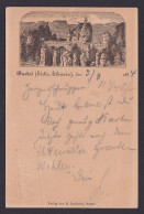 Bastei Vorläufer Privatganzsache Sachsen Sehr Frühe Karte Nach Posen 3.8.1884 - Sonstige & Ohne Zuordnung