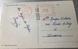 SUISSE/MARCOPHILIE/CACHET MACHINE/HELVETIA/LEYSIN 1968/ SUR CARTE POSTALE PHOTO NICCA LEYSIN - Postmark Collection