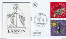 2010 " SAINT VALENTIN COEURS DE LANVIN " Sur Enveloppe 1er Jour. N° YT 4431 4432. Parfait état. FDC à Saisir !!! - 2010-2019